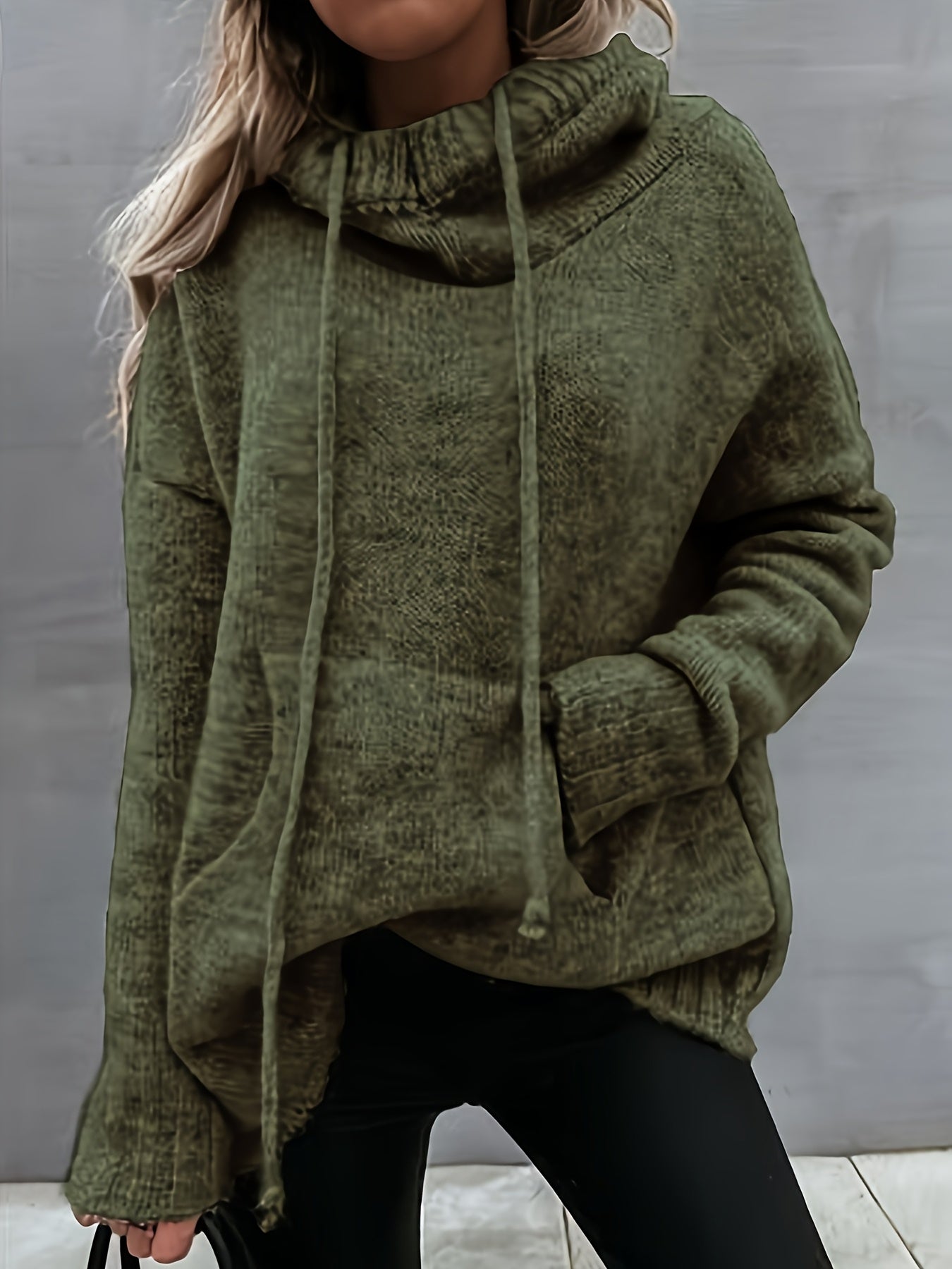ZELINA | Sweter z Długim Rękawem z Kieszenią