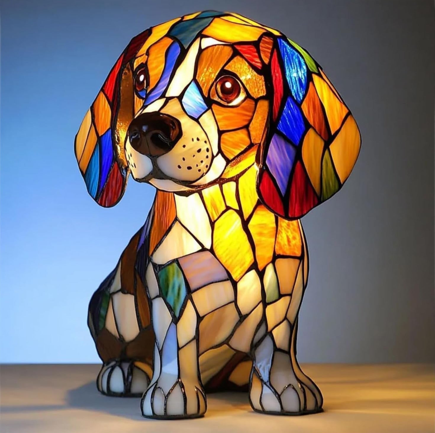 Pirouette – Lampe pour chiens magique en verre coloré