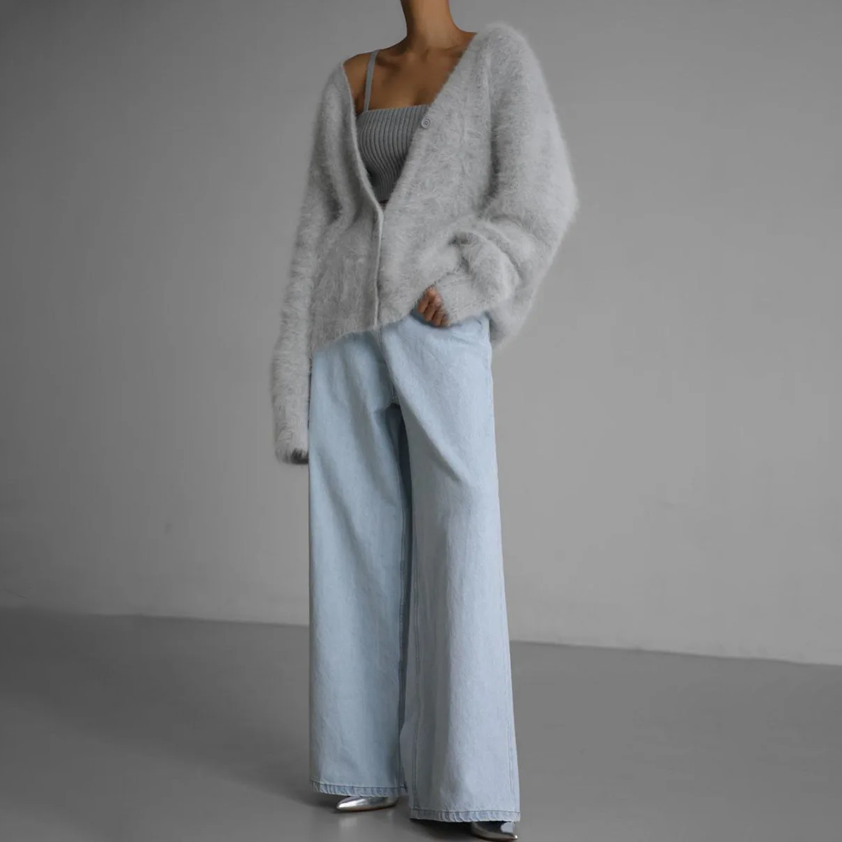DHALIA | Elegancki oversize'owy kardigan