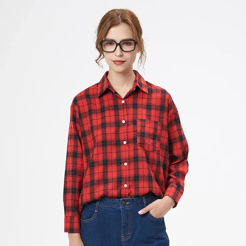 Freya | Kvinne Fresh Flannel Rutete Skjorte