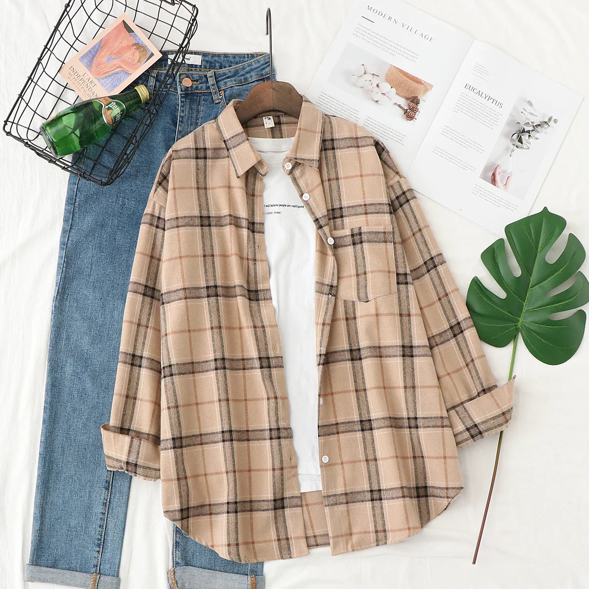 Freya | Kvinne Fresh Flannel Rutete Skjorte