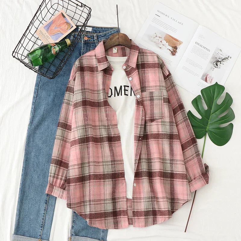 Freya | Kvinne Fresh Flannel Rutete Skjorte