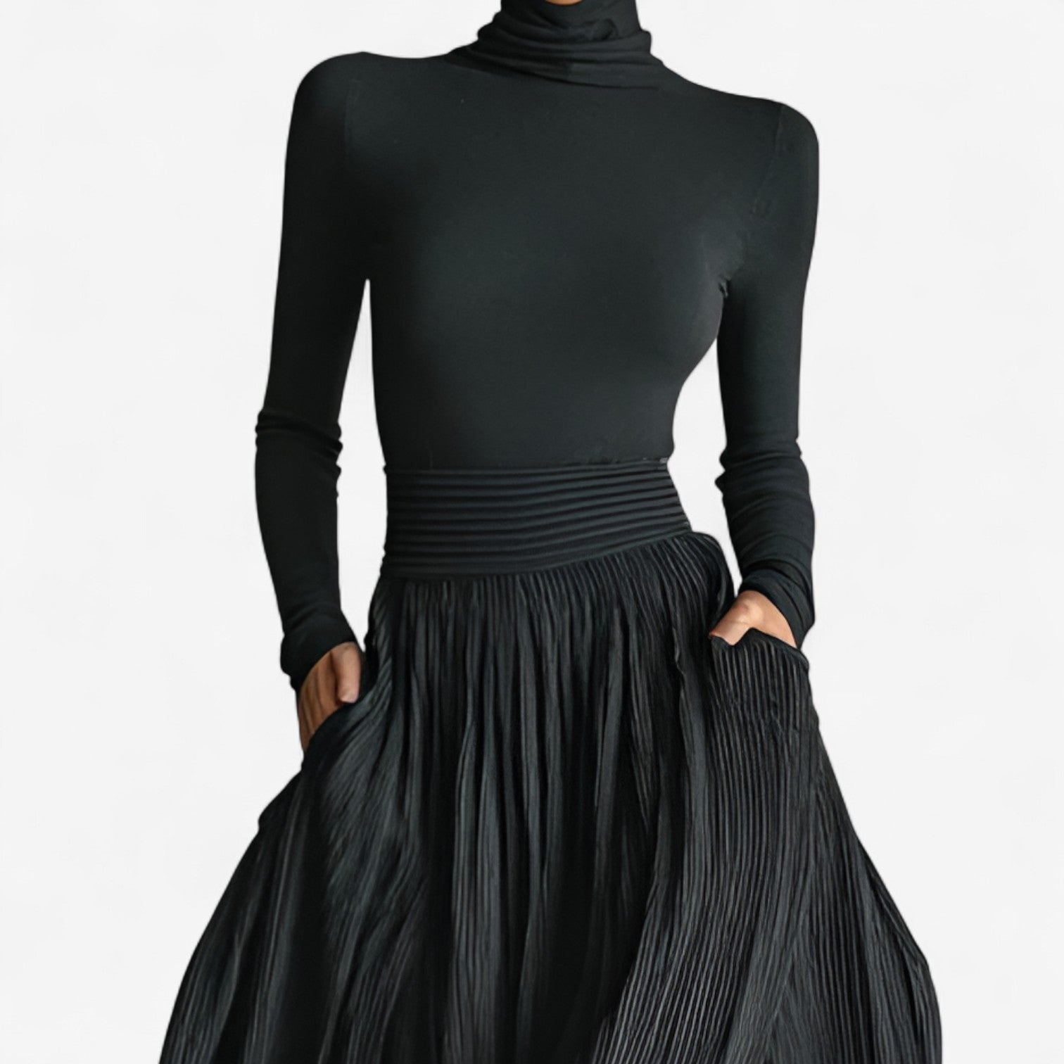 Raquel - Robe maxi taille haute