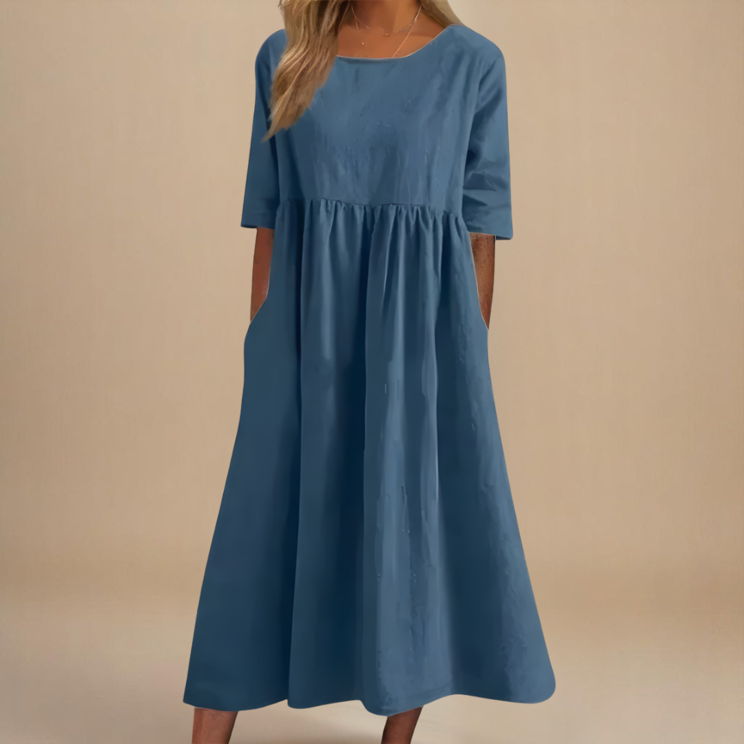 Véronique – Robe en coton flatteuse