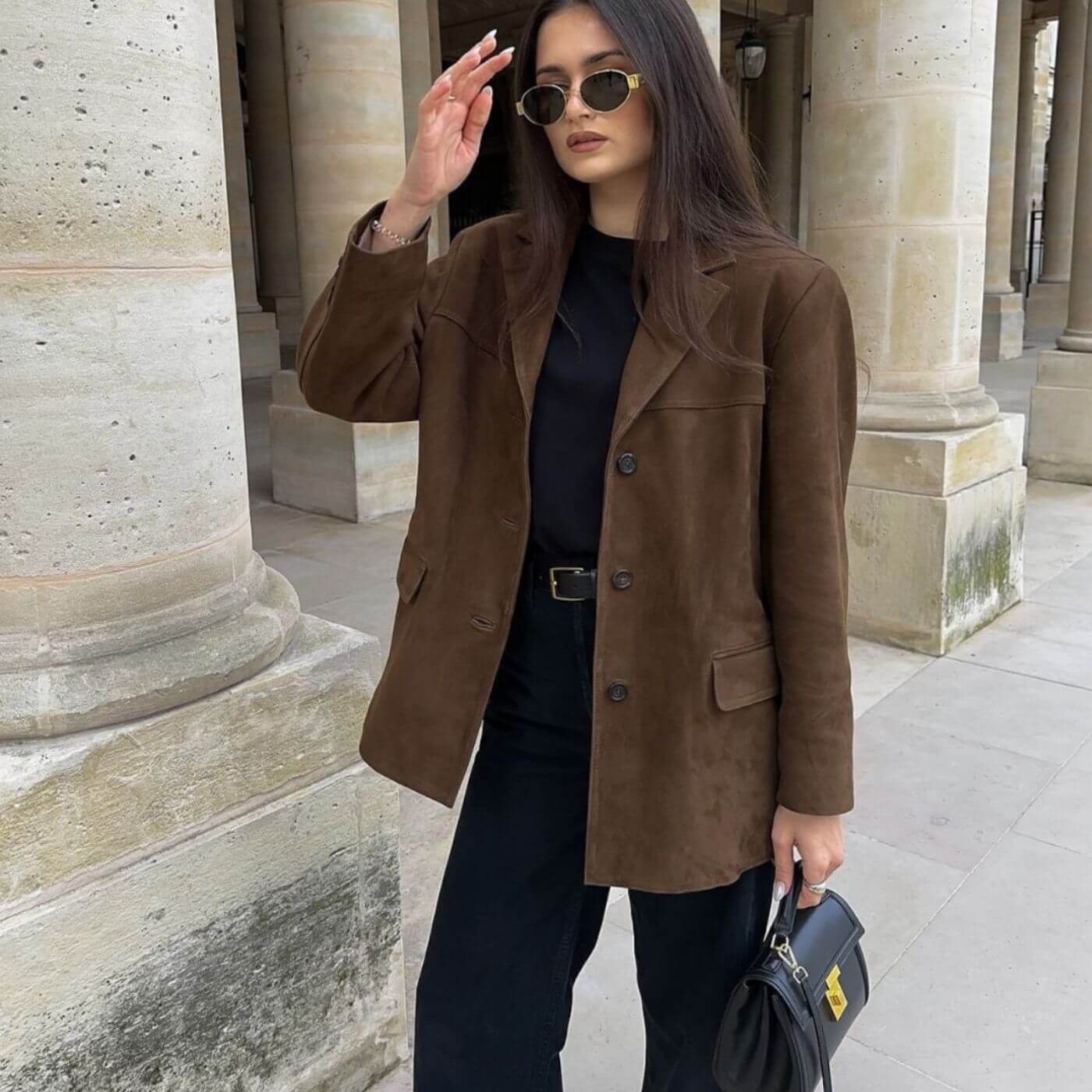 Freya™ | Luksuriøs Vintage Semsket Blazer