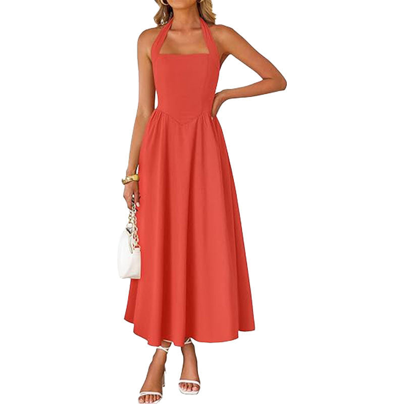 WINSLOW™ - Robe sans manches à col halter tendance