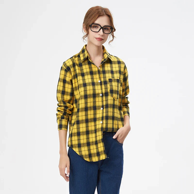 Freya | Kvinne Fresh Flannel Rutete Skjorte