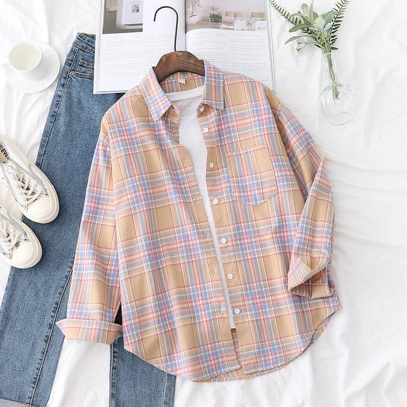 Freya | Kvinne Fresh Flannel Rutete Skjorte