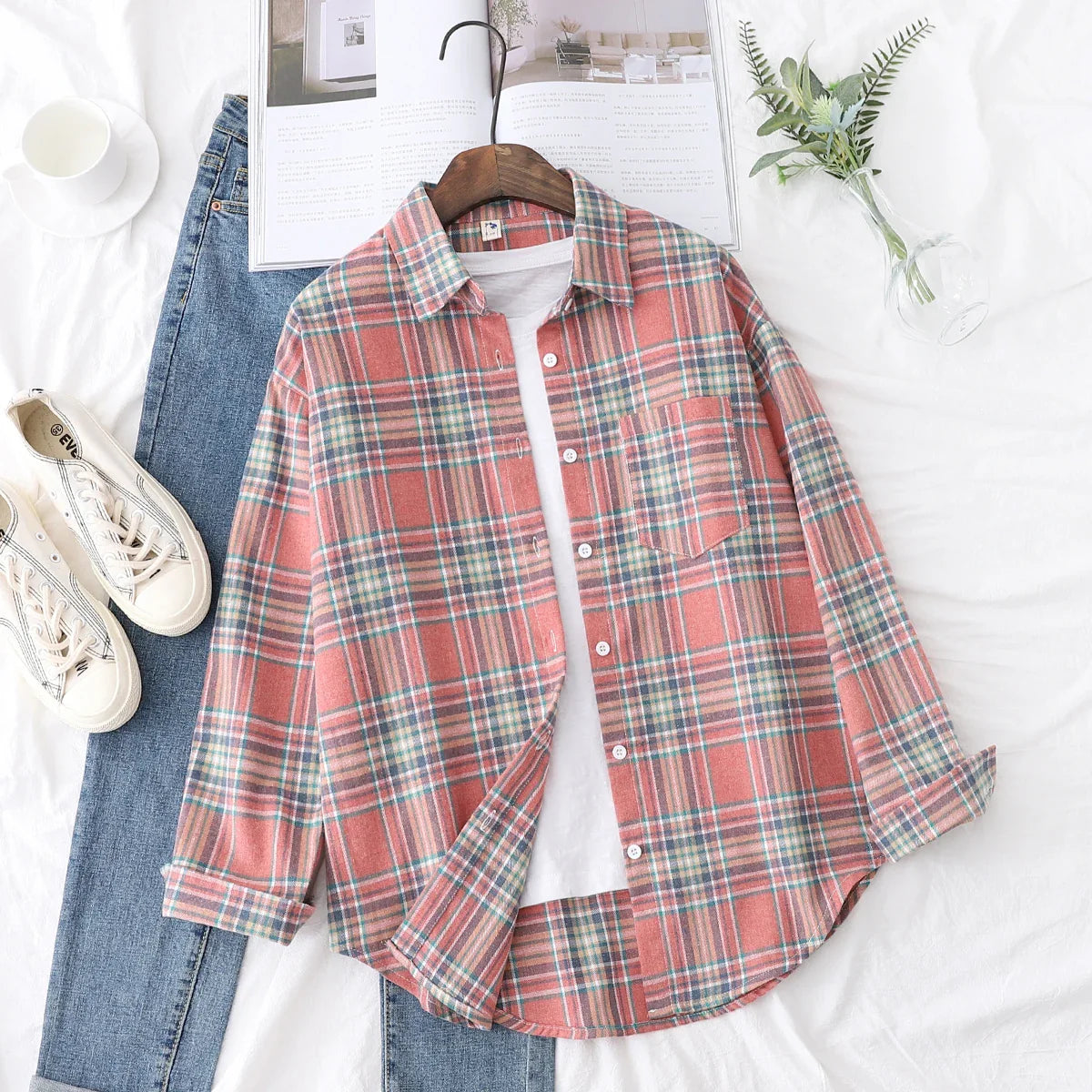 Freya | Kvinne Fresh Flannel Rutete Skjorte