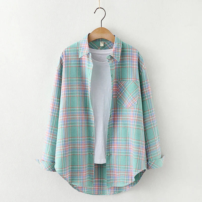 Freya | Kvinne Fresh Flannel Rutete Skjorte