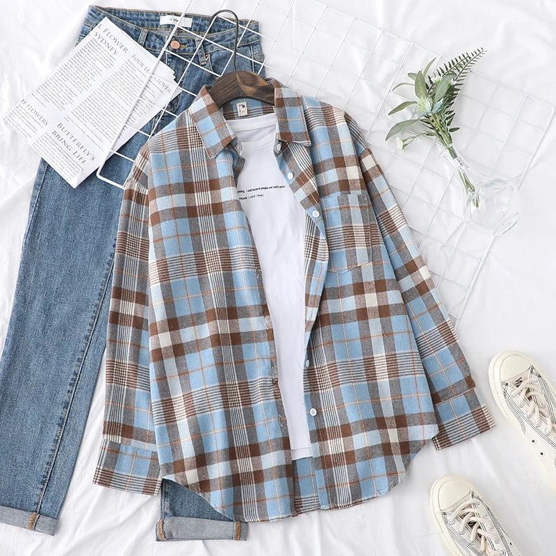 Freya | Kvinne Fresh Flannel Rutete Skjorte