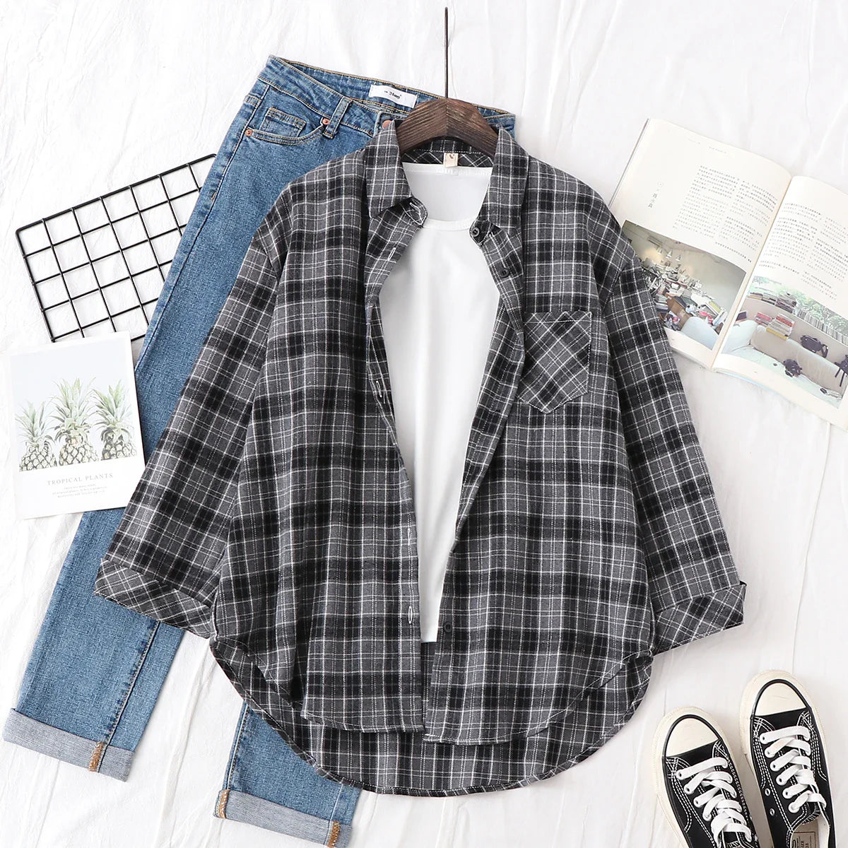Freya | Kvinne Fresh Flannel Rutete Skjorte