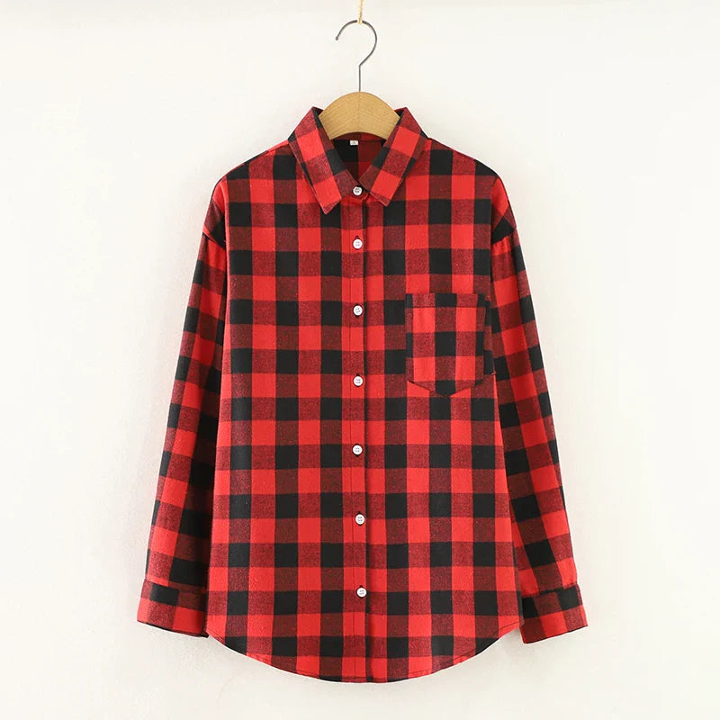 Freya | Kvinne Fresh Flannel Rutete Skjorte