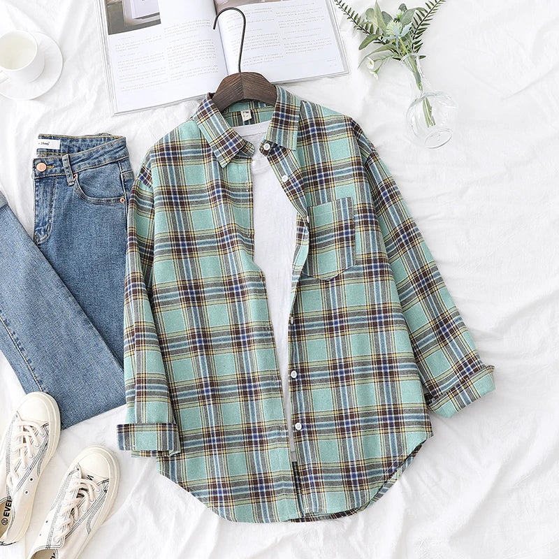 Freya | Kvinne Fresh Flannel Rutete Skjorte