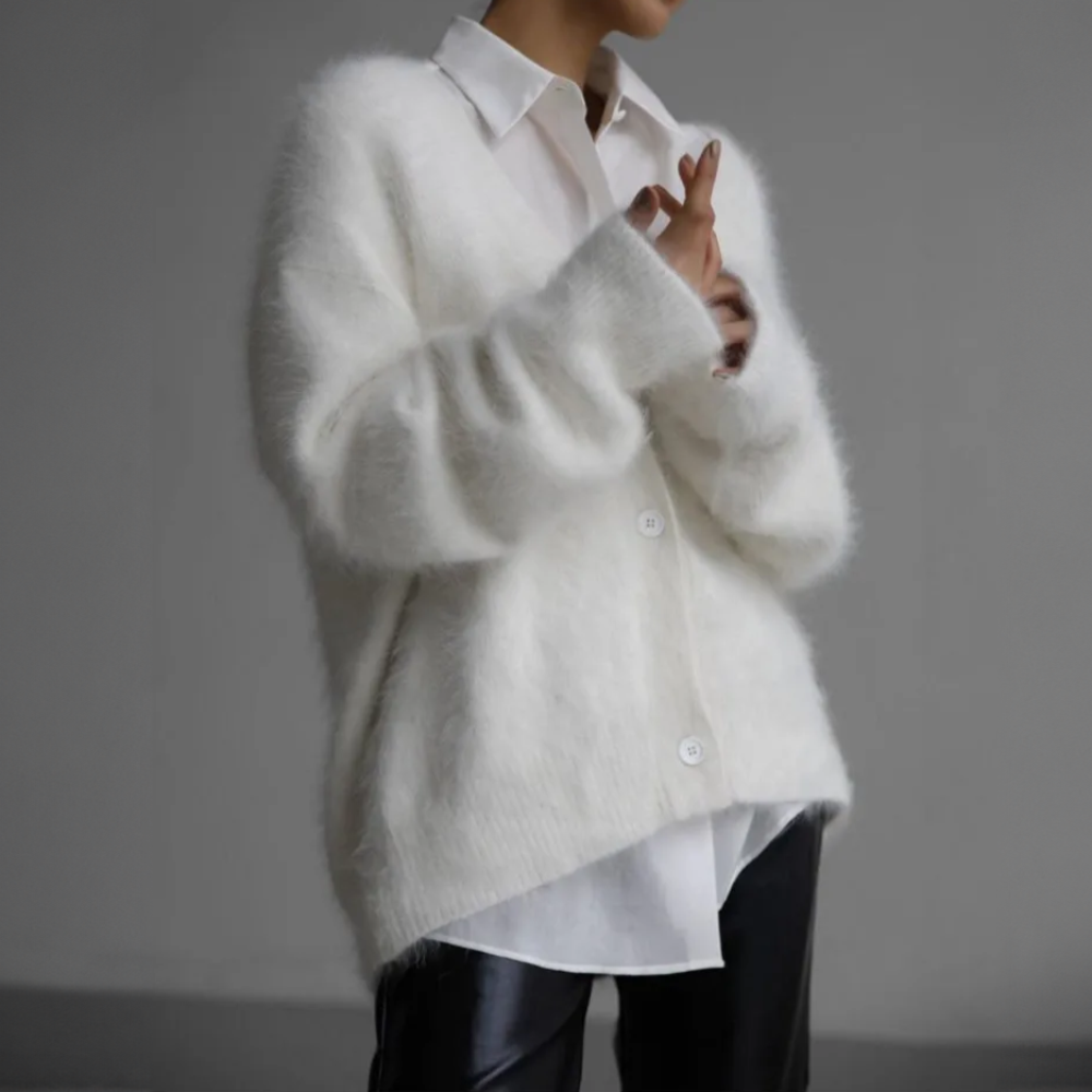 DHALIA | Elegancki oversize'owy kardigan