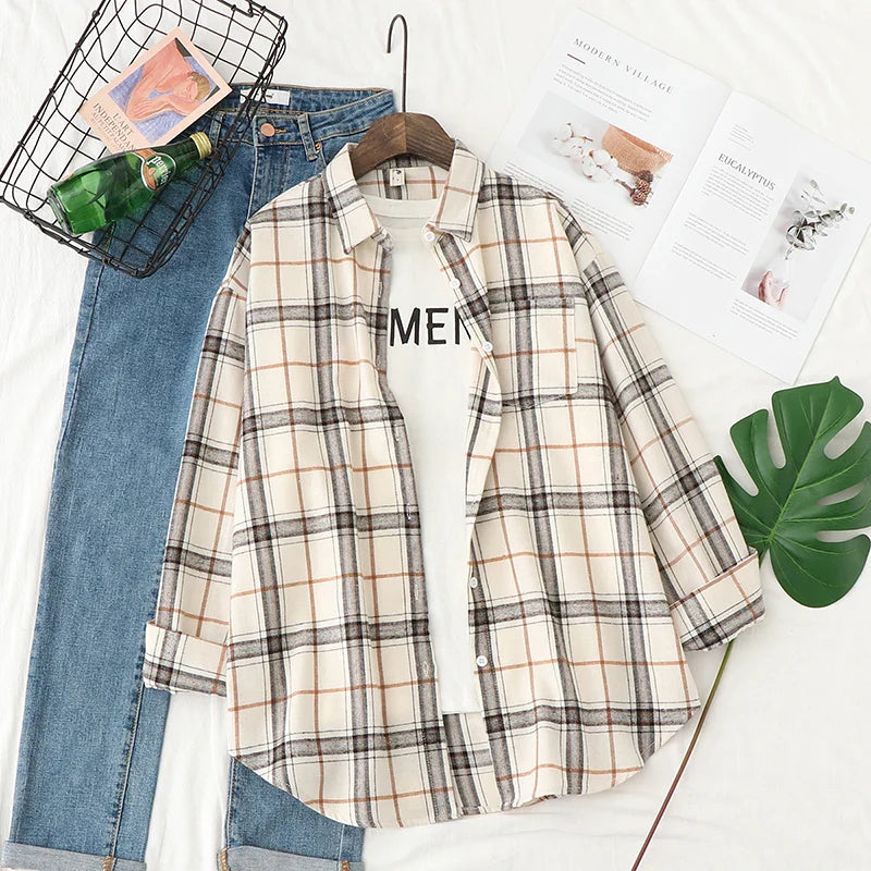 Freya | Kvinne Fresh Flannel Rutete Skjorte