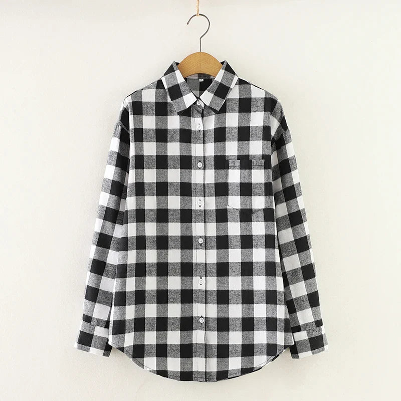 Freya | Kvinne Fresh Flannel Rutete Skjorte