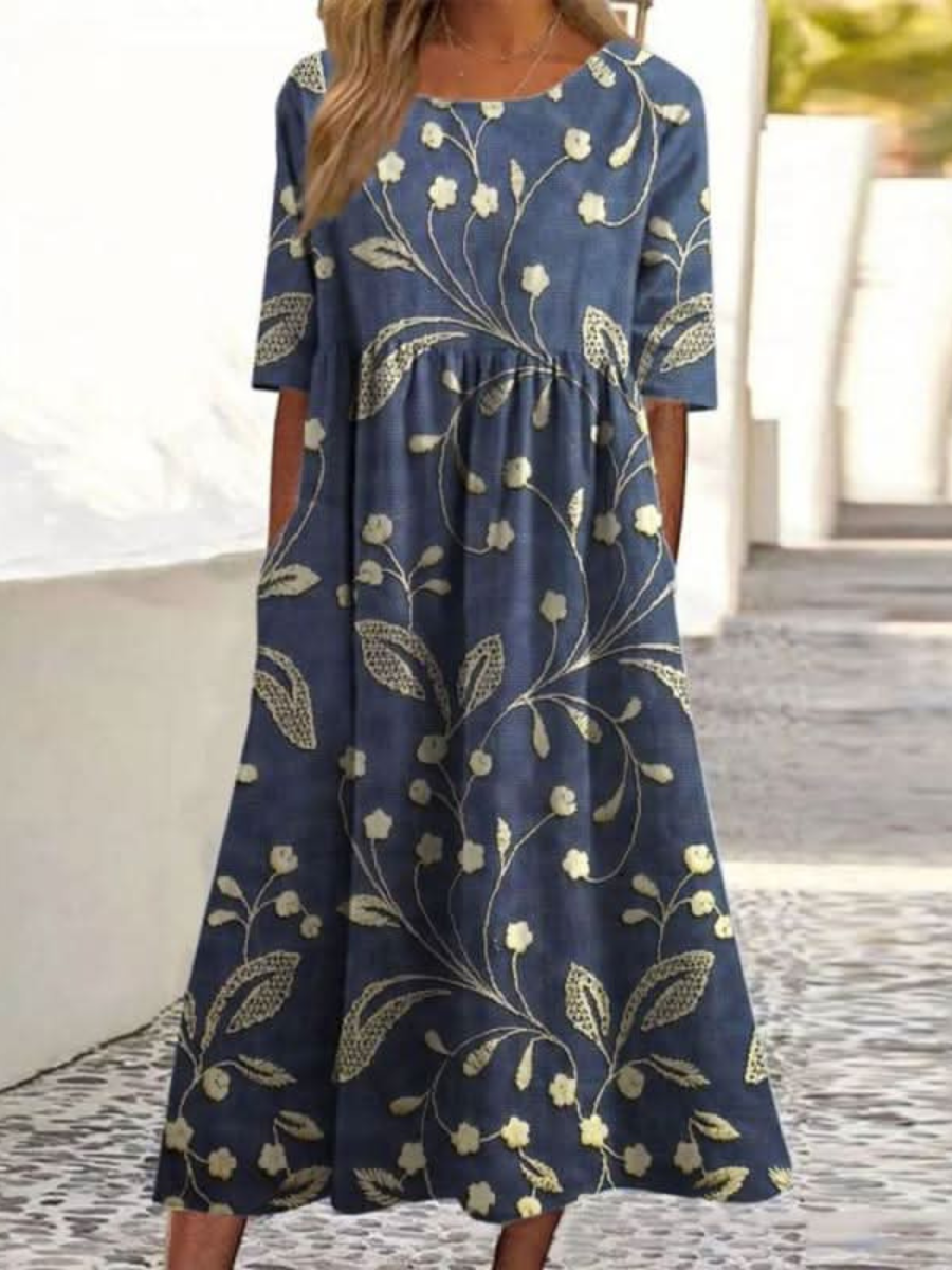 LAARNI™ - Robe Midi Décontractée