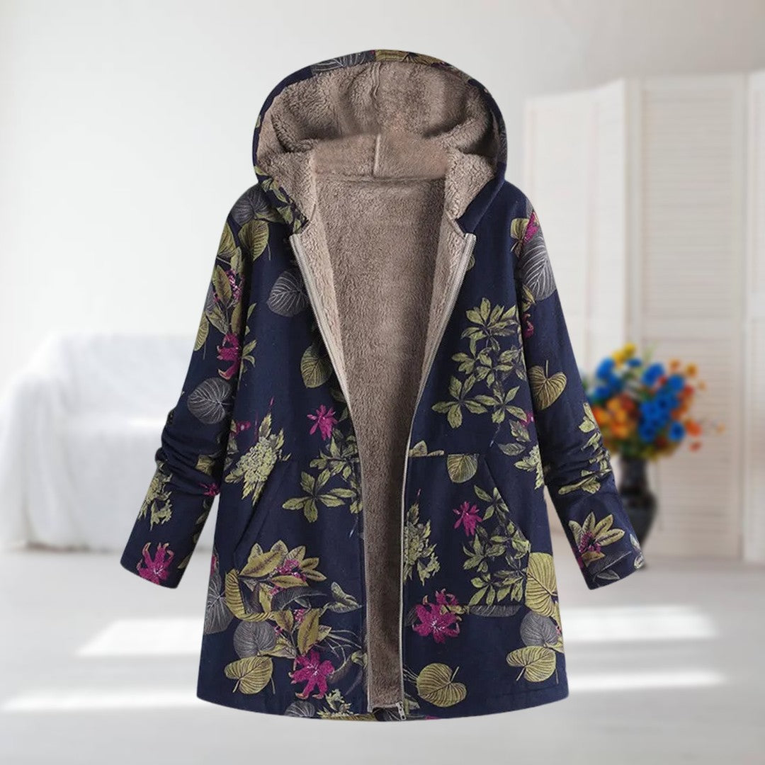 Freya| Varm, myk fôret strikket jakke parkas