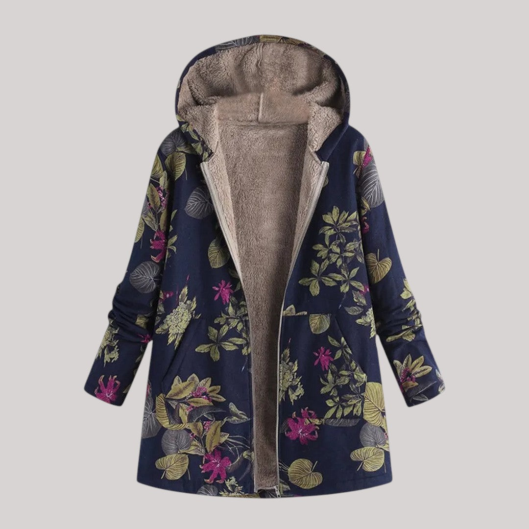Freya| Varm, myk fôret strikket jakke parkas