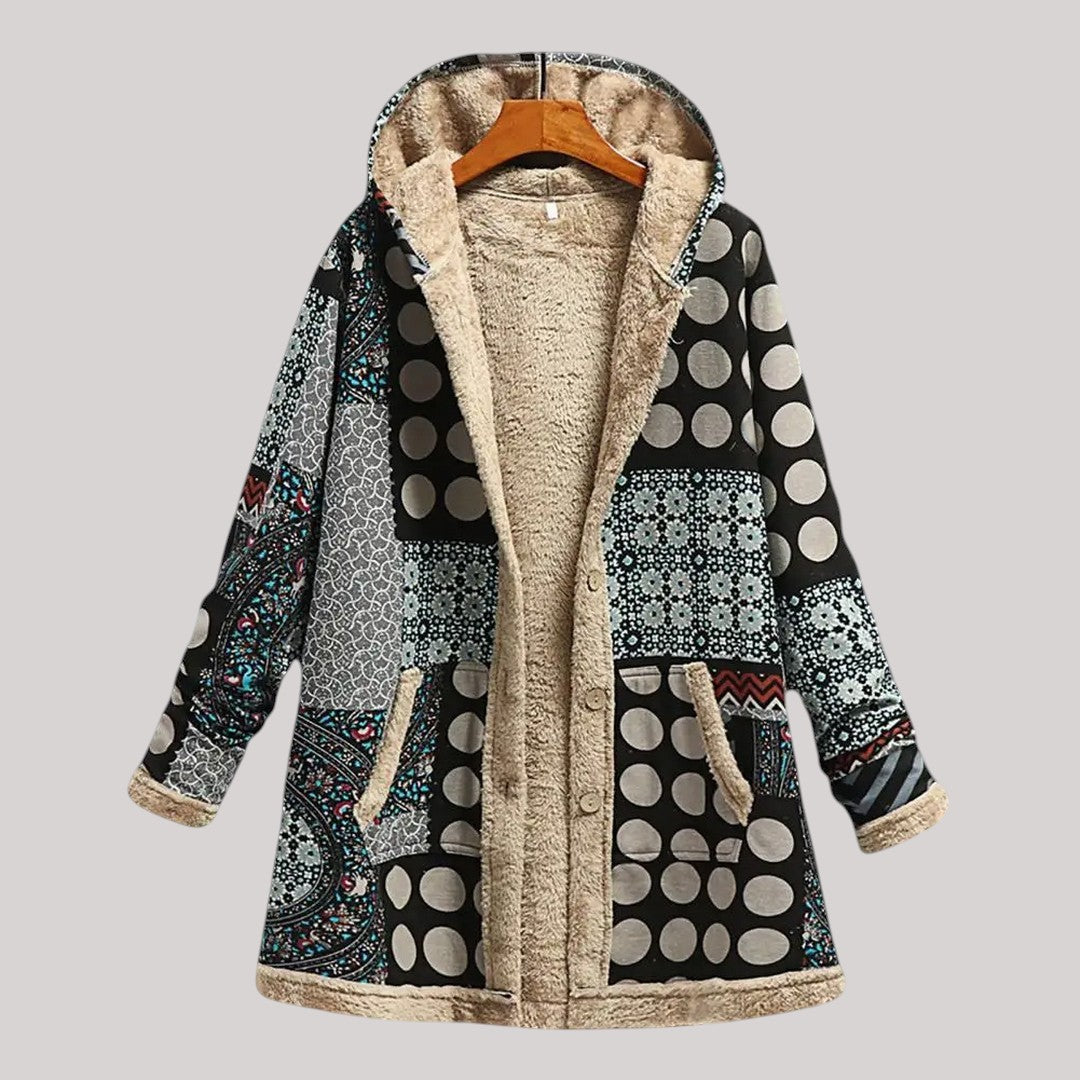 Freya| Varm, myk fôret strikket jakke parkas