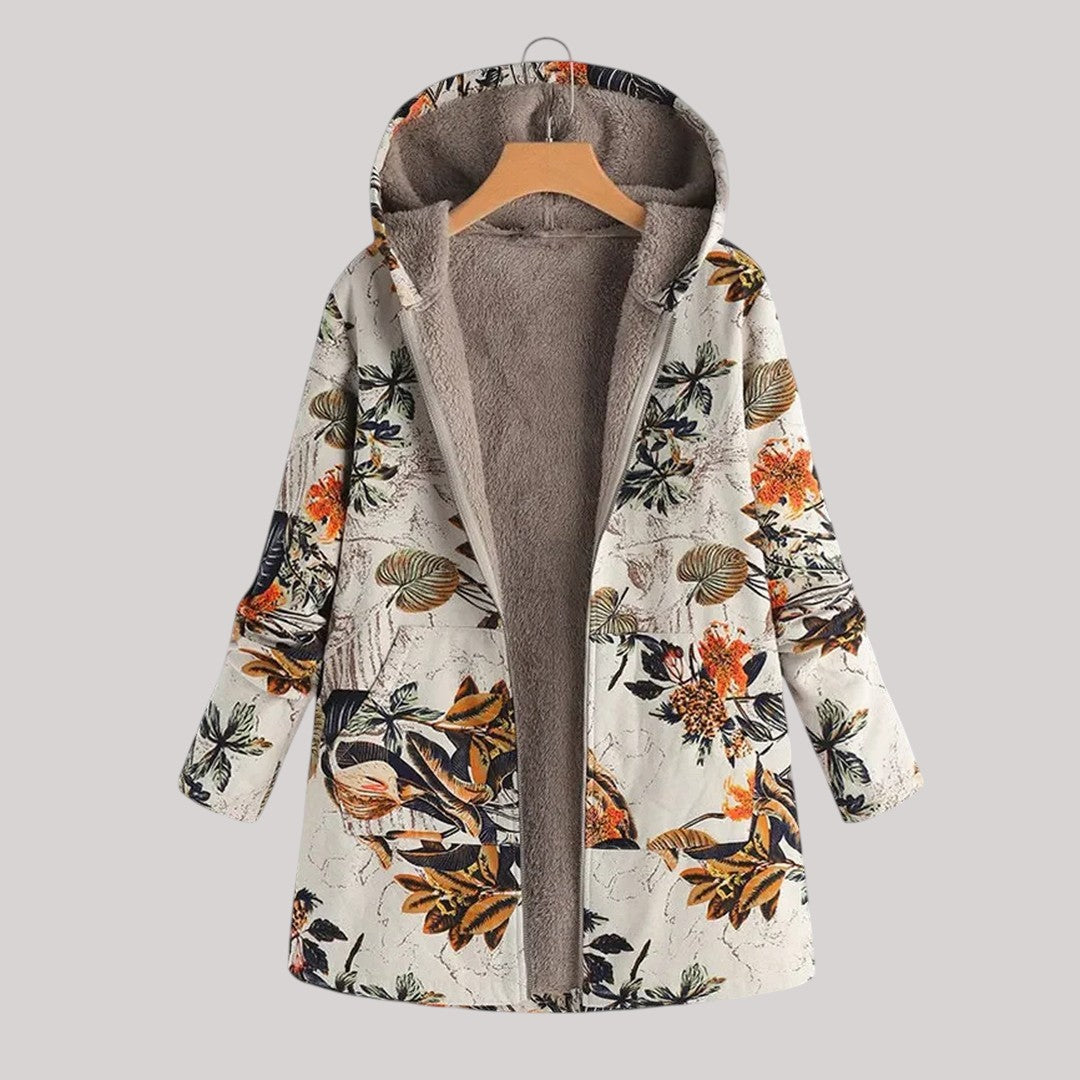 Freya| Varm, myk fôret strikket jakke parkas