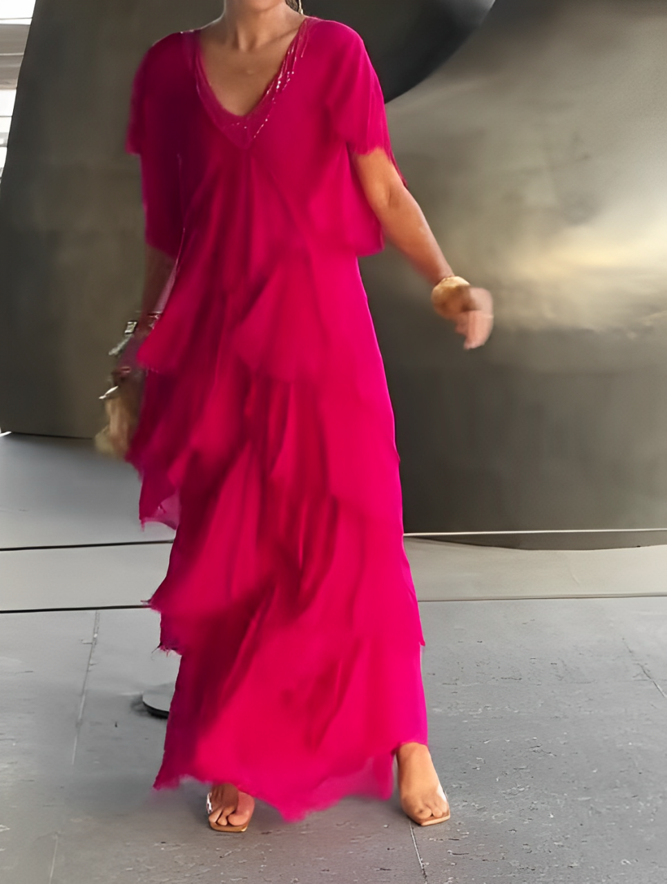 LYNETTE™ - Robe Longue Élégante et Fluide