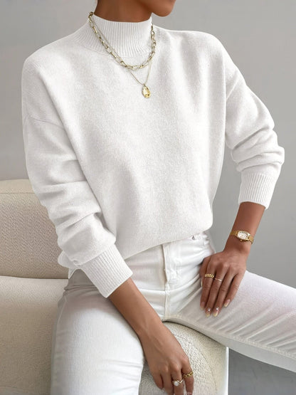 Pull Femme à Col Roulé Maria - Élégance et Confort Hivernal
