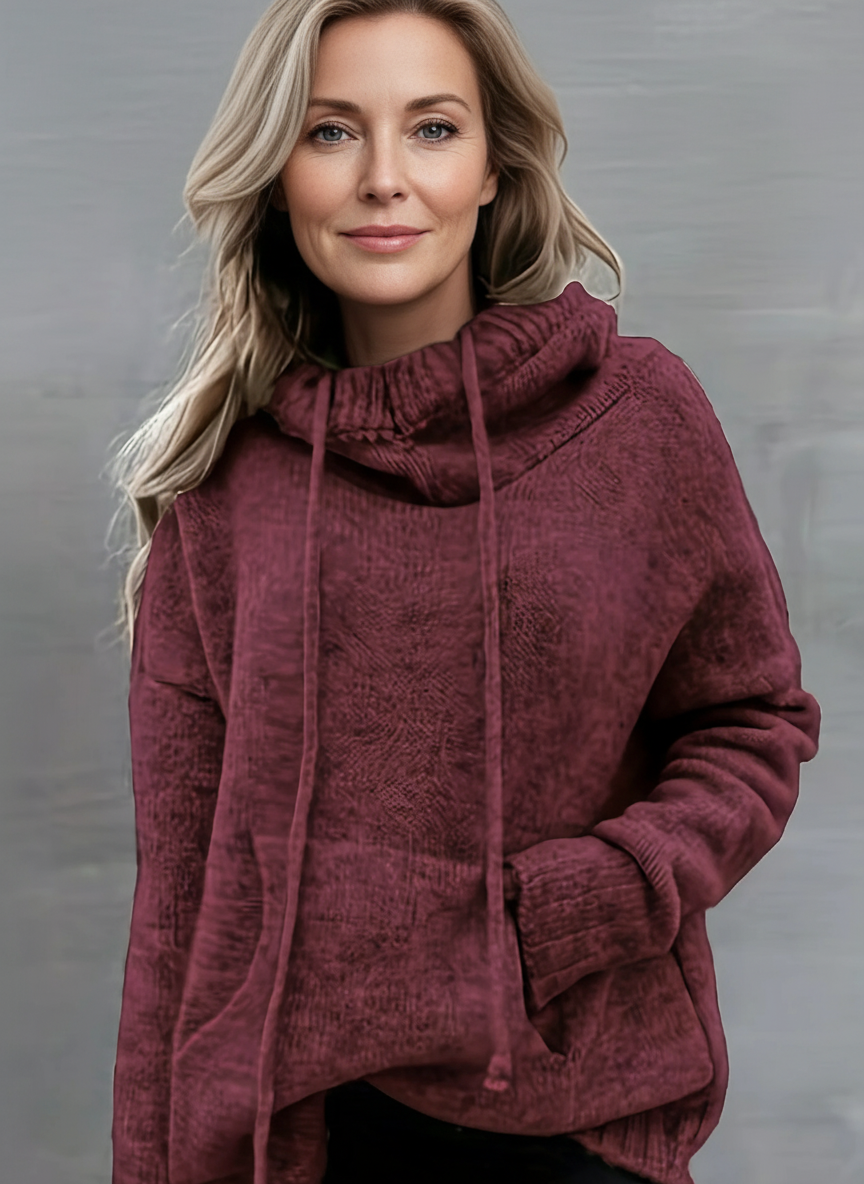 ZELINA | Sweter z Długim Rękawem z Kieszenią
